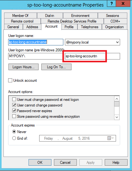 account properties /some-or-all-identity-references-could-not-be-translated-error-when-creating-managed-account-in-sharepoint/1e-long-name-account-props.png